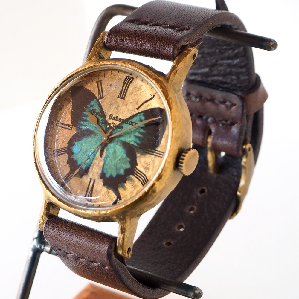 Gothic Laboratory 手作り腕時計 青い蝶の腕時計 Lサイズ [GL-CW-bb-L]