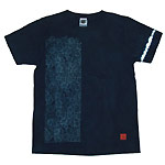 京友禅柄Tシャツ 半袖 藍抜染