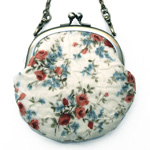 Wrinkle Cloth Flower Printed �N�����N���N���X�t�����[�v�����e�b�h �`�F�[���t��