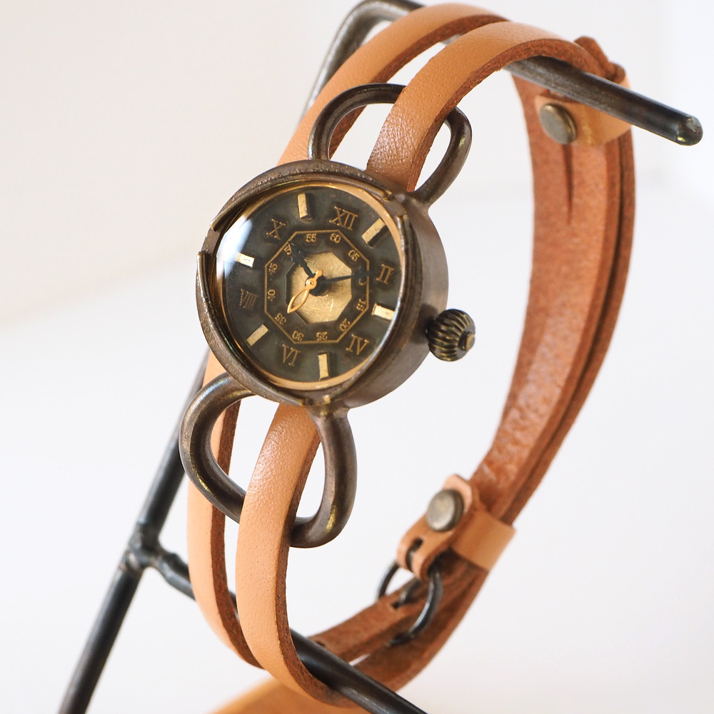  vie（ヴィー） 手作り腕時計 “collon antique  -コロン アンティーク-” 2重ベルト レディース [WB-075-W-BELT]
